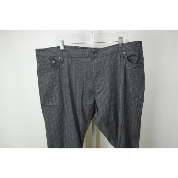 John Varvatos Gray Black Striped JV701-Regular Mens Cotton Pants 42 Brand New